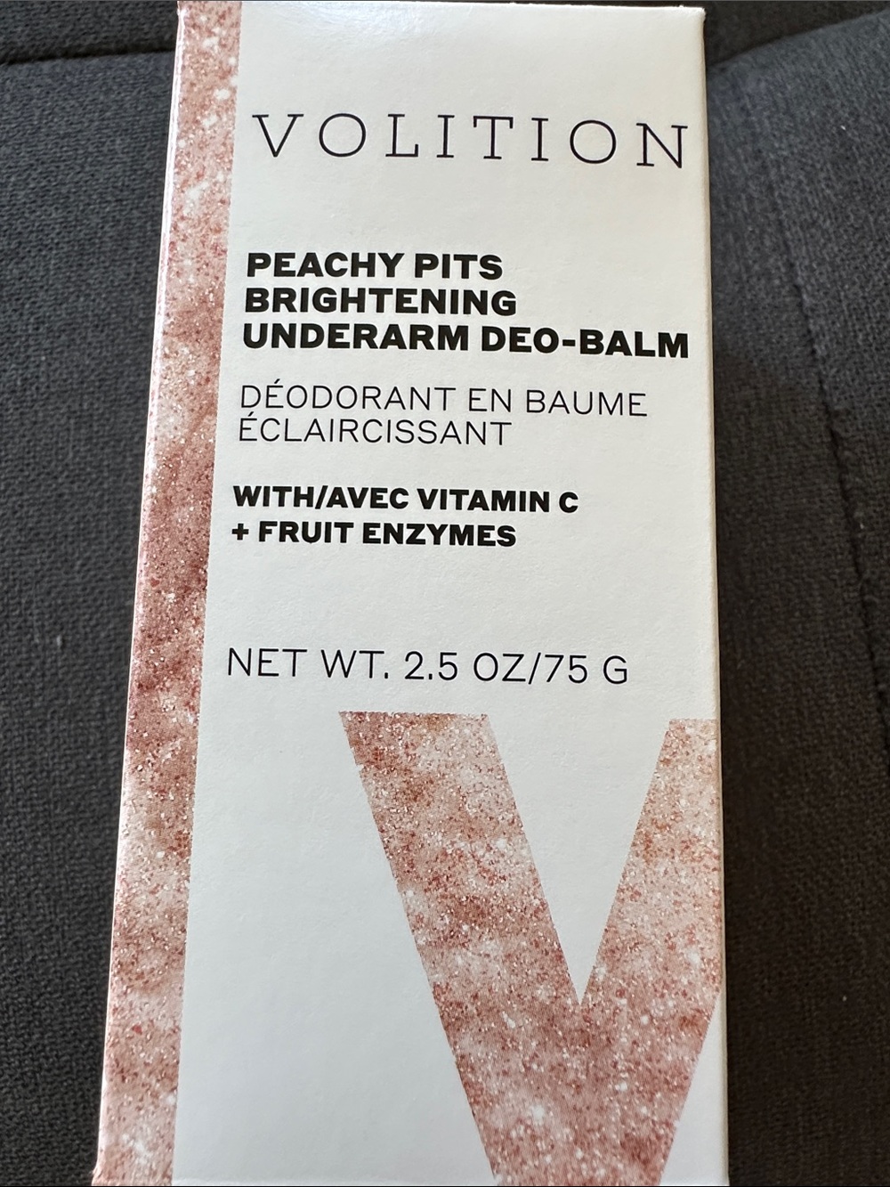 NIB Volition Peachy Pits Brightening Underarm Deo-Balm